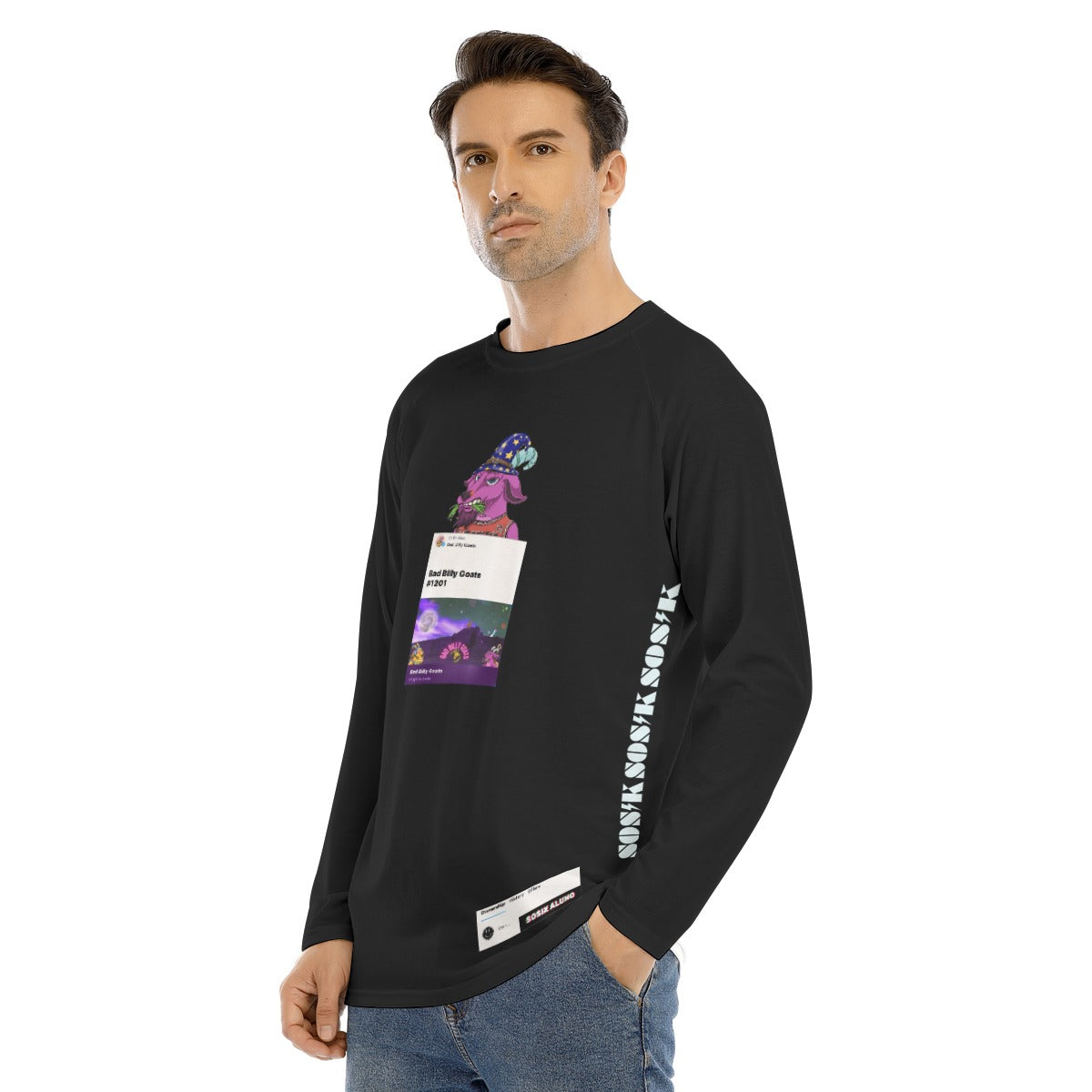 Men's Long Sleeve "BAD BILLY GOATS #1201" (BLACK)