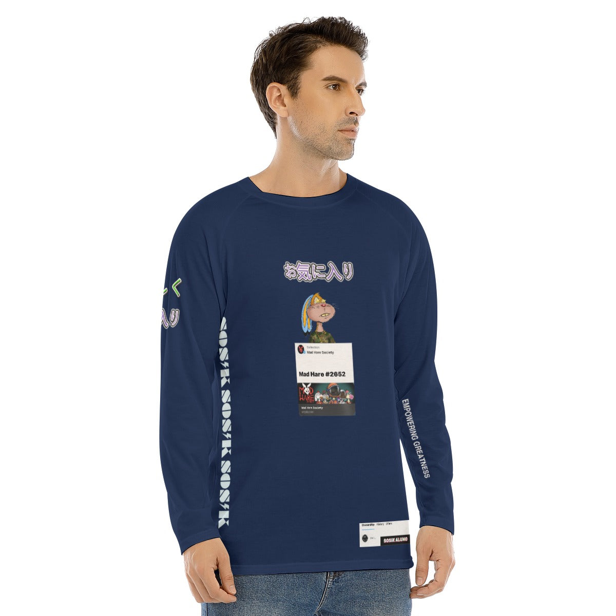 Men's Long Sleeve FAVORITE "MAD HARE #2652" (DARK BLUE)