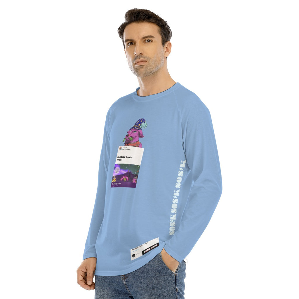 Men's Long Sleeve "BAD BILLY GOATS #1201" (SKY BLUE)