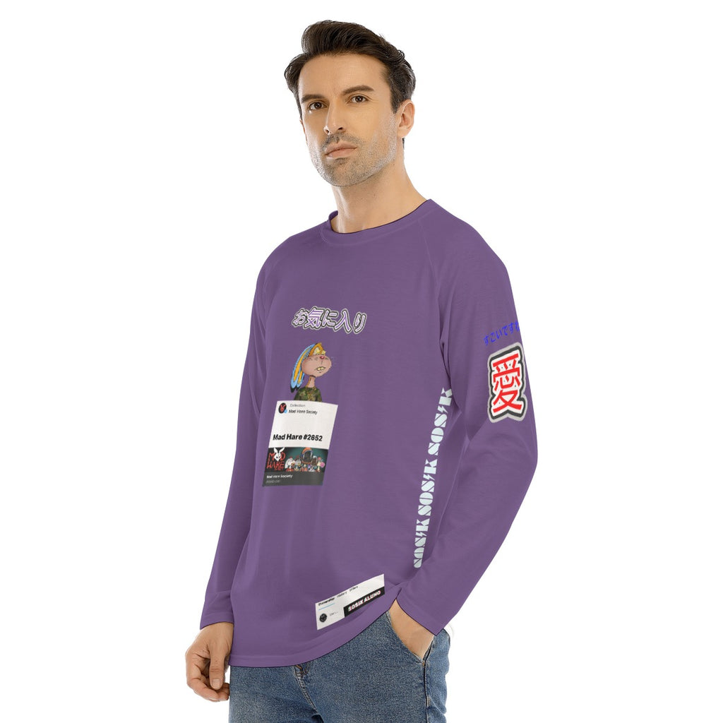 Men's Long Sleeve FAVORITE "MAD HARE #2652" (DARK PURPLE)