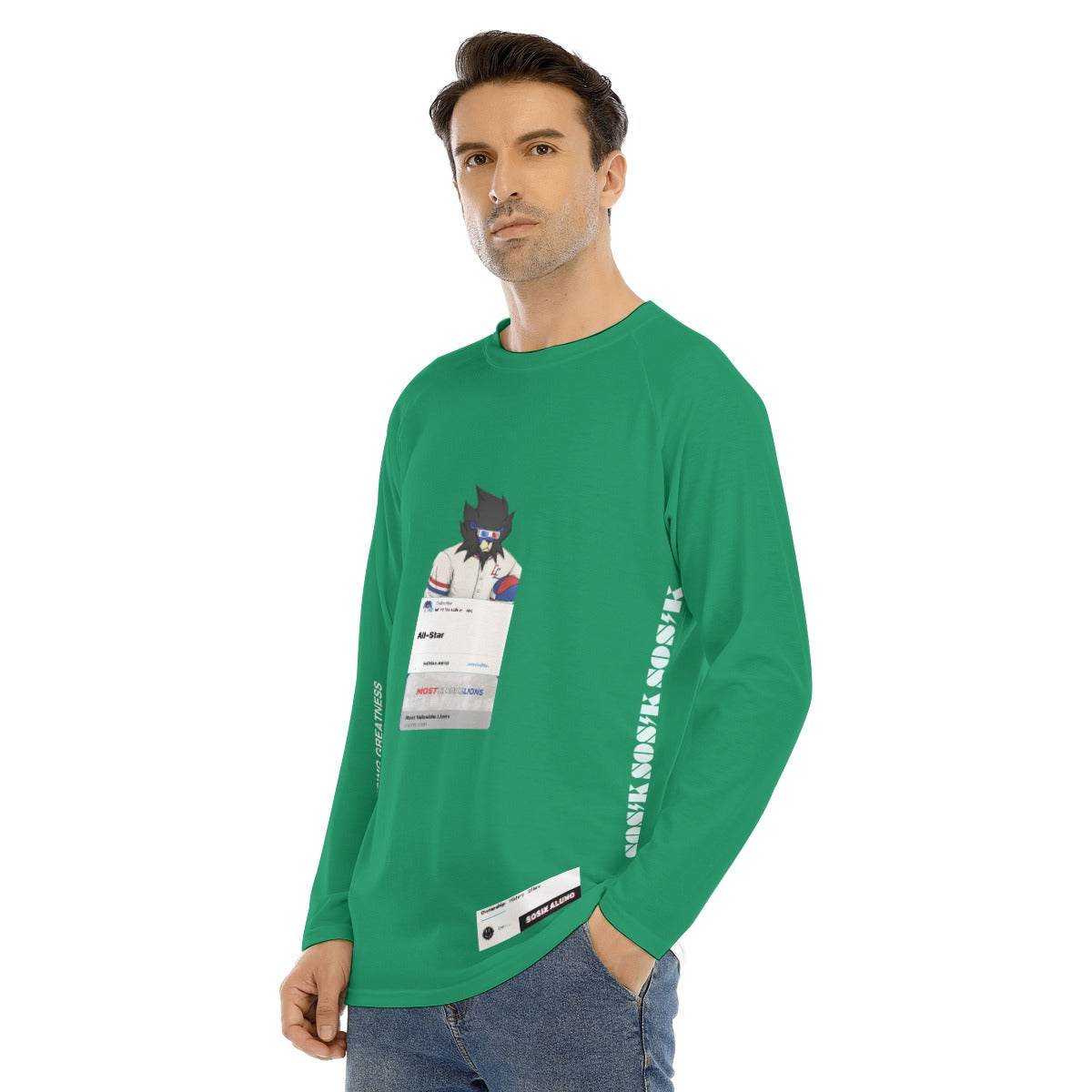 Men's Long Sleeve MOST VALUABLE LIONS "ALL-STAR #618" (GREEN)