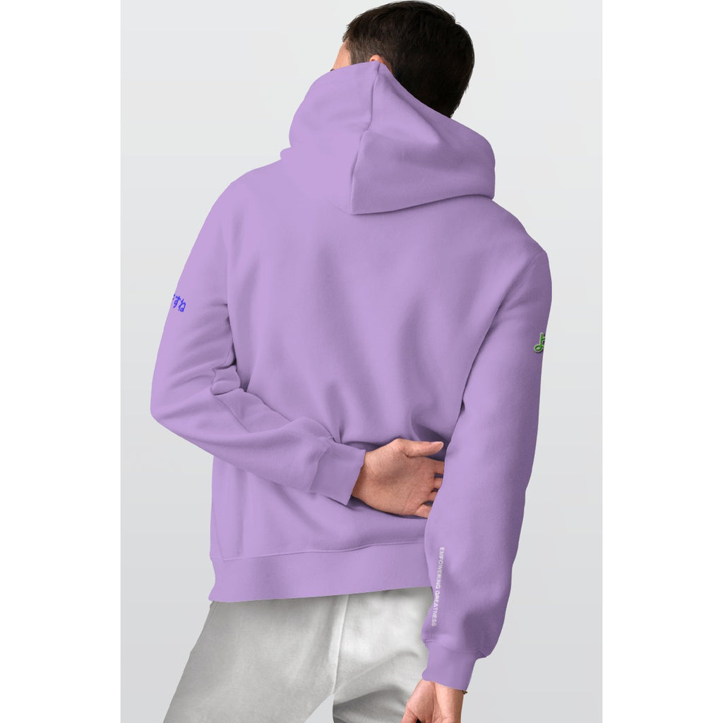 Men's Pullover Hoodie COOL HAPPY LOGO (PURPLE)