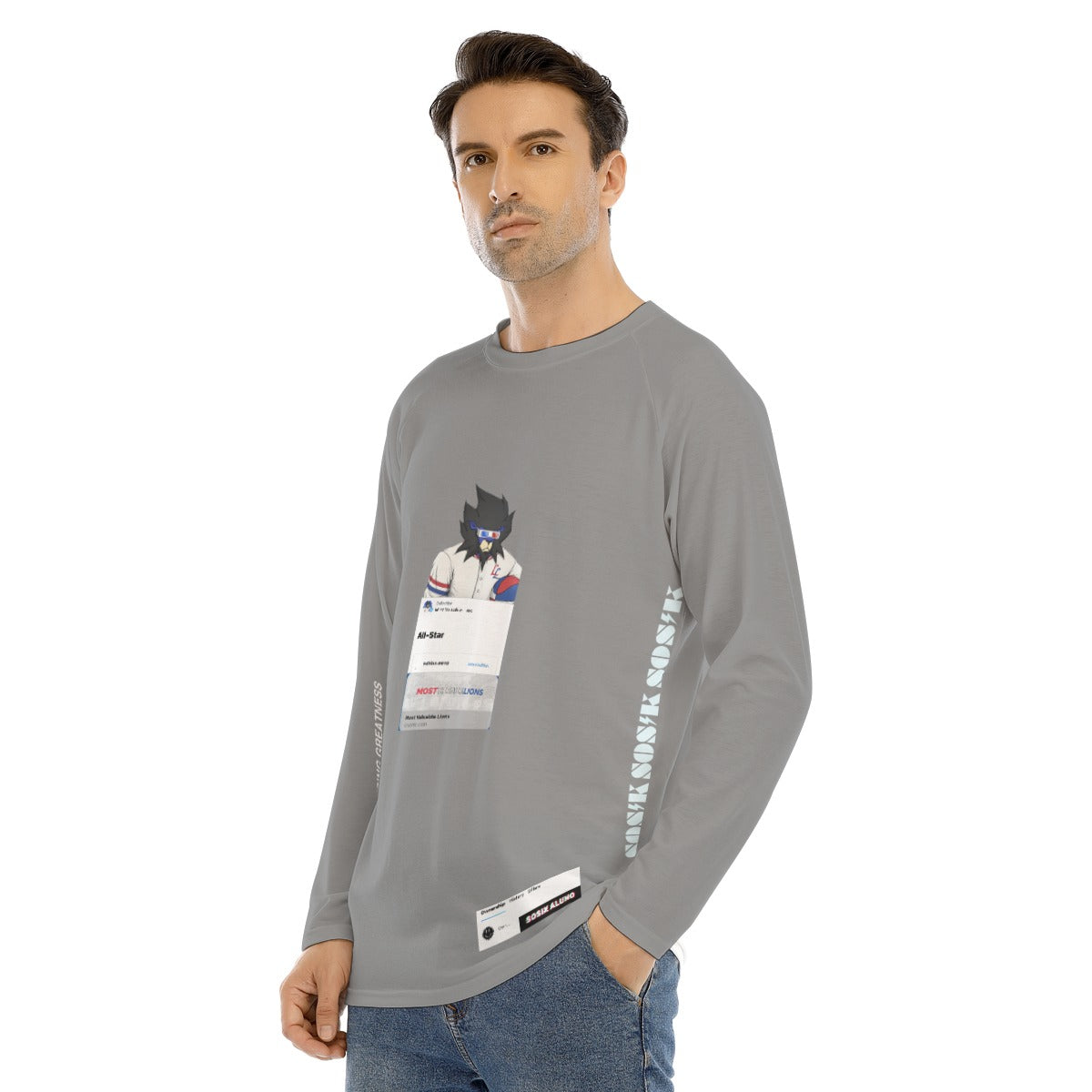 Men's Long Sleeve MOST VALUABLE LIONS "ALL-STAR #618" (GRAY)
