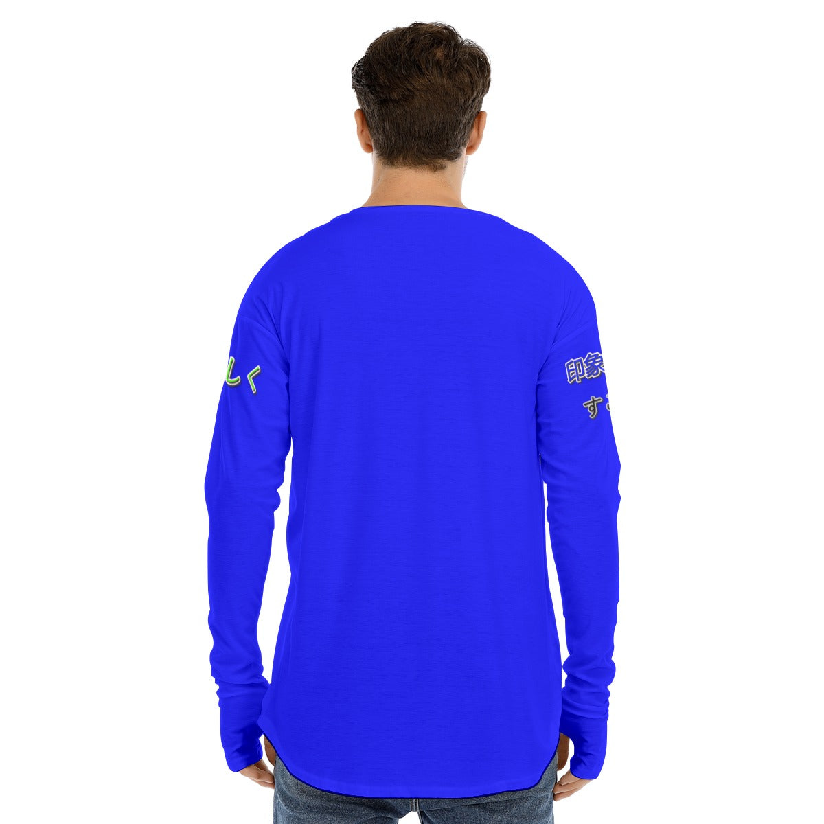 Men's Long Sleeve T-shirt COOL LOGO (DEEP BLUE)