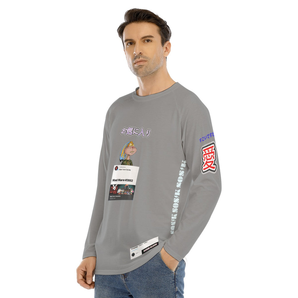 Men's Long Sleeve FAVORITE "MAD HARE #2652" (DARK GRAY)