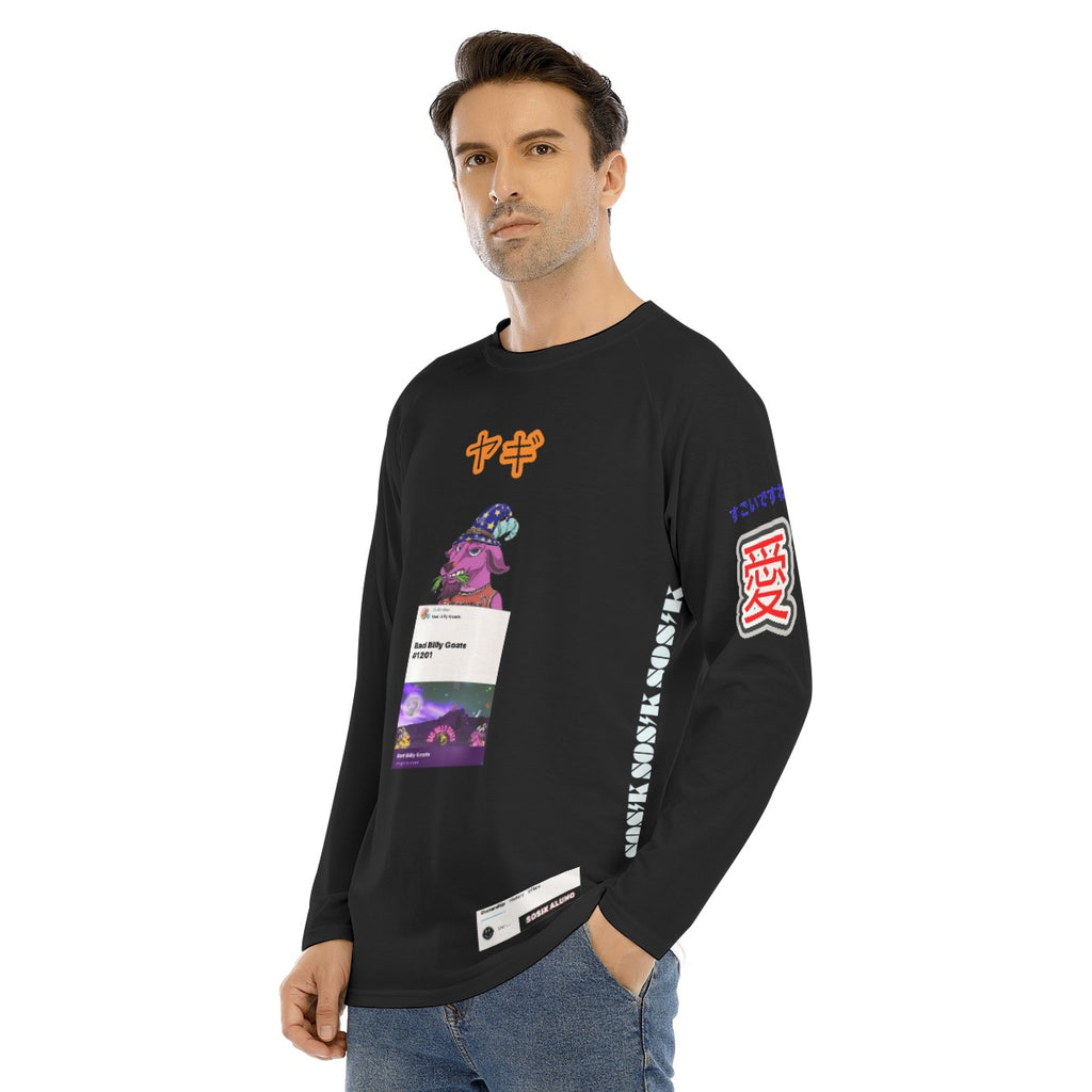 Men's Long Sleeve COOL "BAD BILLY GOATS #1201" (BLACK)