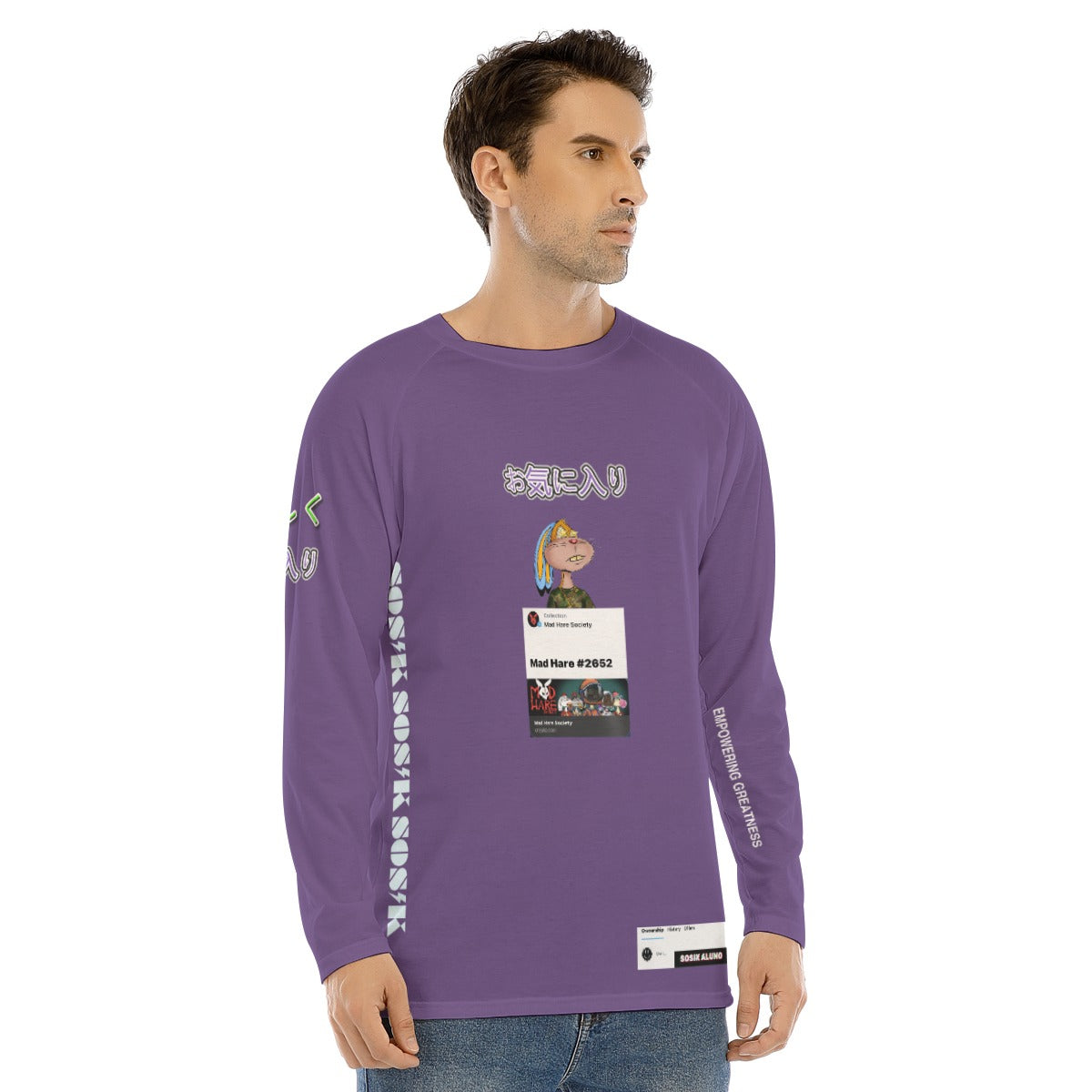 Men's Long Sleeve FAVORITE "MAD HARE #2652" (DARK PURPLE)