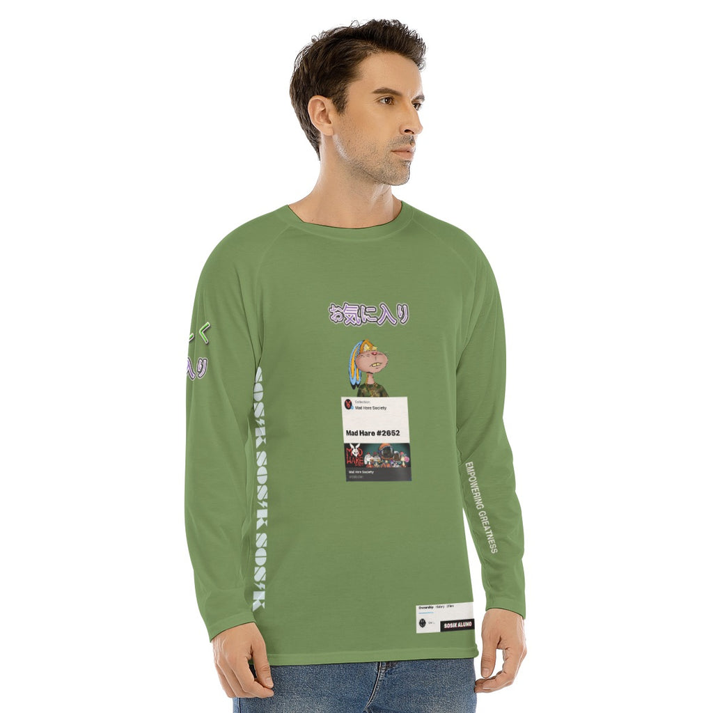 Men's Long Sleeve FAVORITE "MAD HARE #2652 " (GREEN)