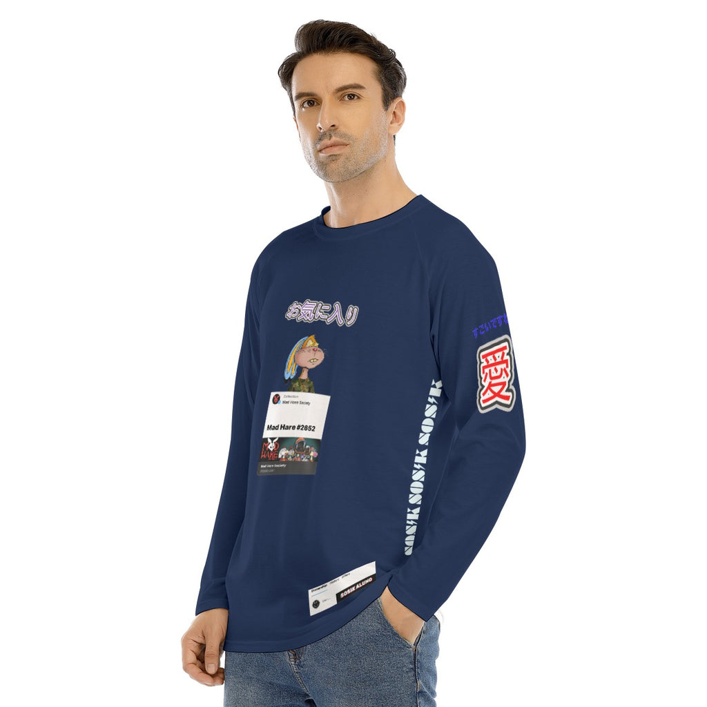 Men's Long Sleeve FAVORITE "MAD HARE #2652" (DARK BLUE)