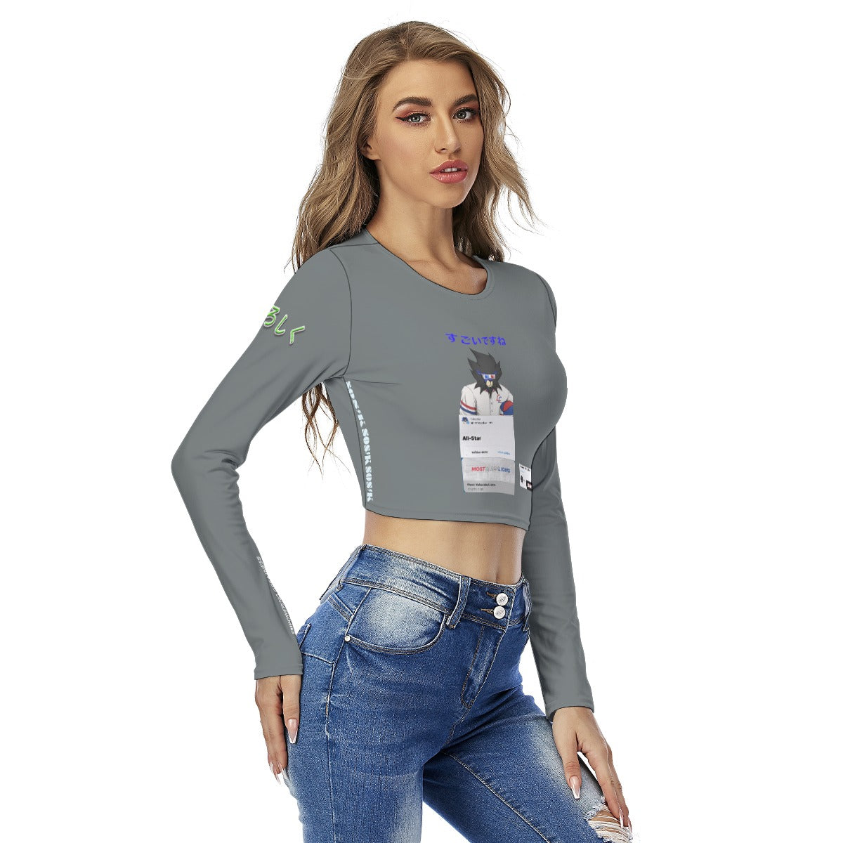 Women's Crop Top MOST VALUABLE LIONS COOL "ALL-STAR #618" (GRAY)